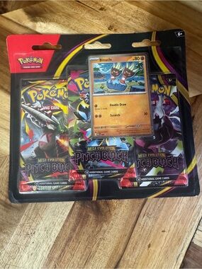 Pokémon Trading Card Game Mega Evolution Pitch Black Booster 3-Pack – Black/Red